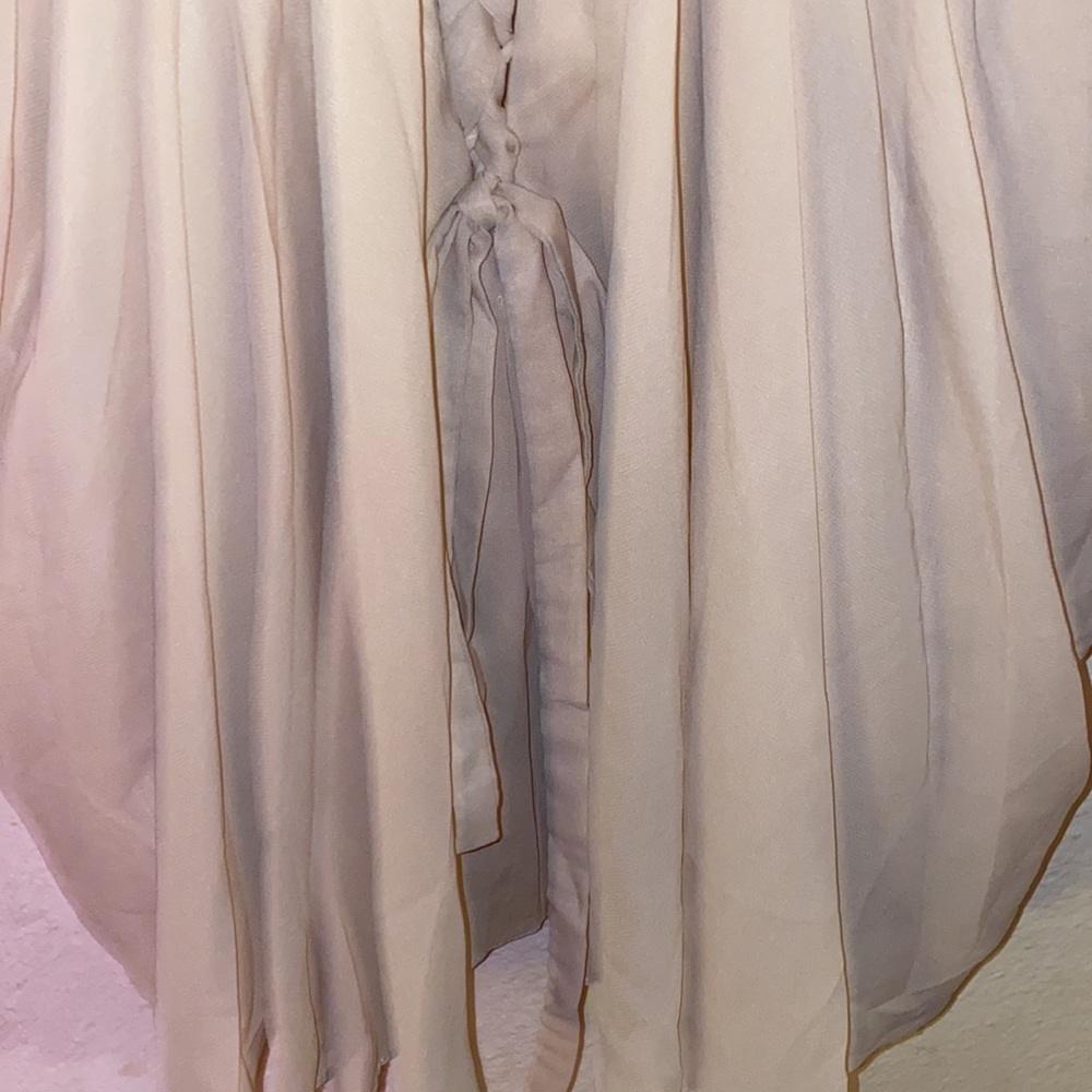 Strapless back lacing flowy mini formal dress - Picture 11 of 12